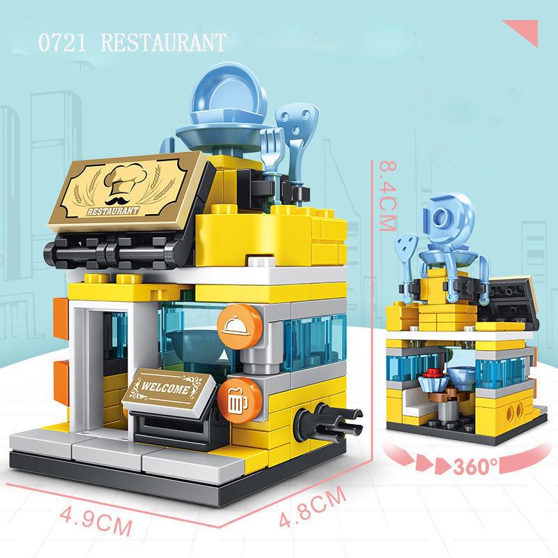 

Іграшка з будівельних блоків із 8 предметами для вдосконалення практичних здібностей хлопчиків і дівчаток із видом на вулицю міста