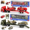 Children's Mini Alloy Inertial Car Set with Sliding Trailer Models