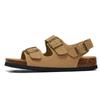 Fashion Gladiator Rear Strap Cork Sandals Women Thicken Soled Brand Couples Travel Beach Sandales Flat Shoes Buckle Belt Clogs Sandalias