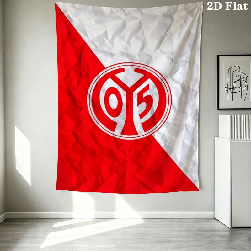FSV Mainz 05 Wandteppich Ästhetischer Wandbehang Bedruckter Stoffdecke Dekorative Wandteppiche für Schlafzimmer Wohnzimmer Heimdekoration