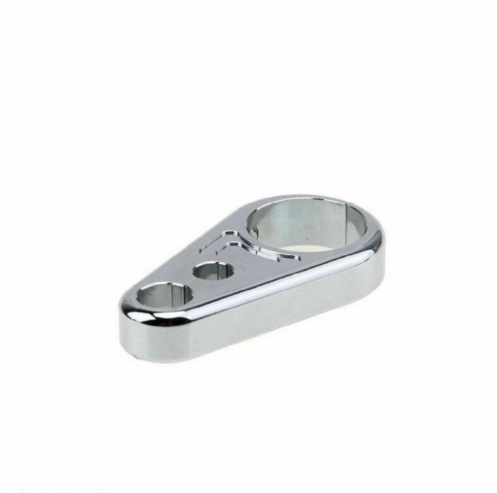 Chrome Aluminum Alloy Brake Clutch Cable Wire Clamp Clip For 1" 25mm Handlebar