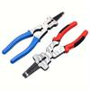 8-inch Electric Welding Auxiliary Protective Pliers Carbon Steel Gas Welding Long Nose Clamping Pliers Multi-function Impact Cut