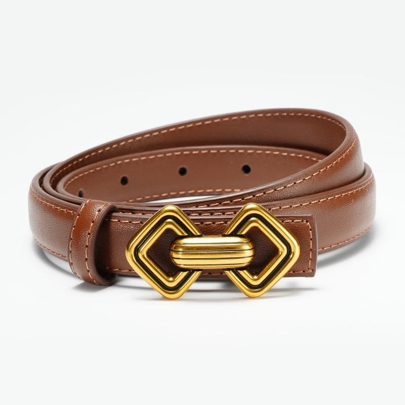 Gürtel für Damenkleider  Stilvolle und dünne Gürtel  Vielseitige Röcke im neuen Stil  Damen-Gürtel mit glatter Schnalle