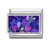 Romantic Flower Purple Flower Hyacinth Italian Charms Fit 9mm Stainless Steel Bracelet DIY Jewelry Gift