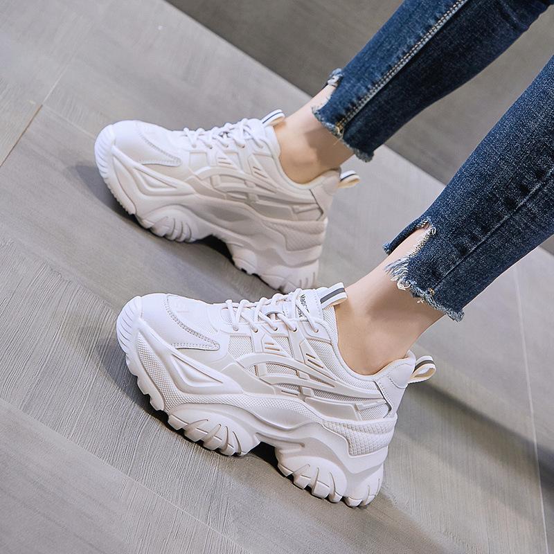 Dad shoes new spring and summer breathable mesh thick-soled fried street Xiaobai casual sports shoes