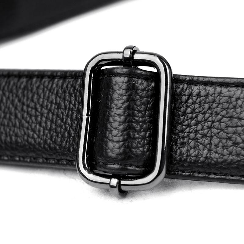 Кожаная сумка Женская сумка среднего возраста Сумка через плечо для матери чёрный — фото 16