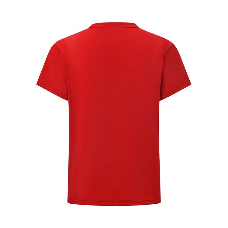 Li Ning Badminton Series Logo Lightweight Straight-Cut Moisture-Wicking Short Sleeve T-Shirt Unisex Tops Red AHSUB35-2