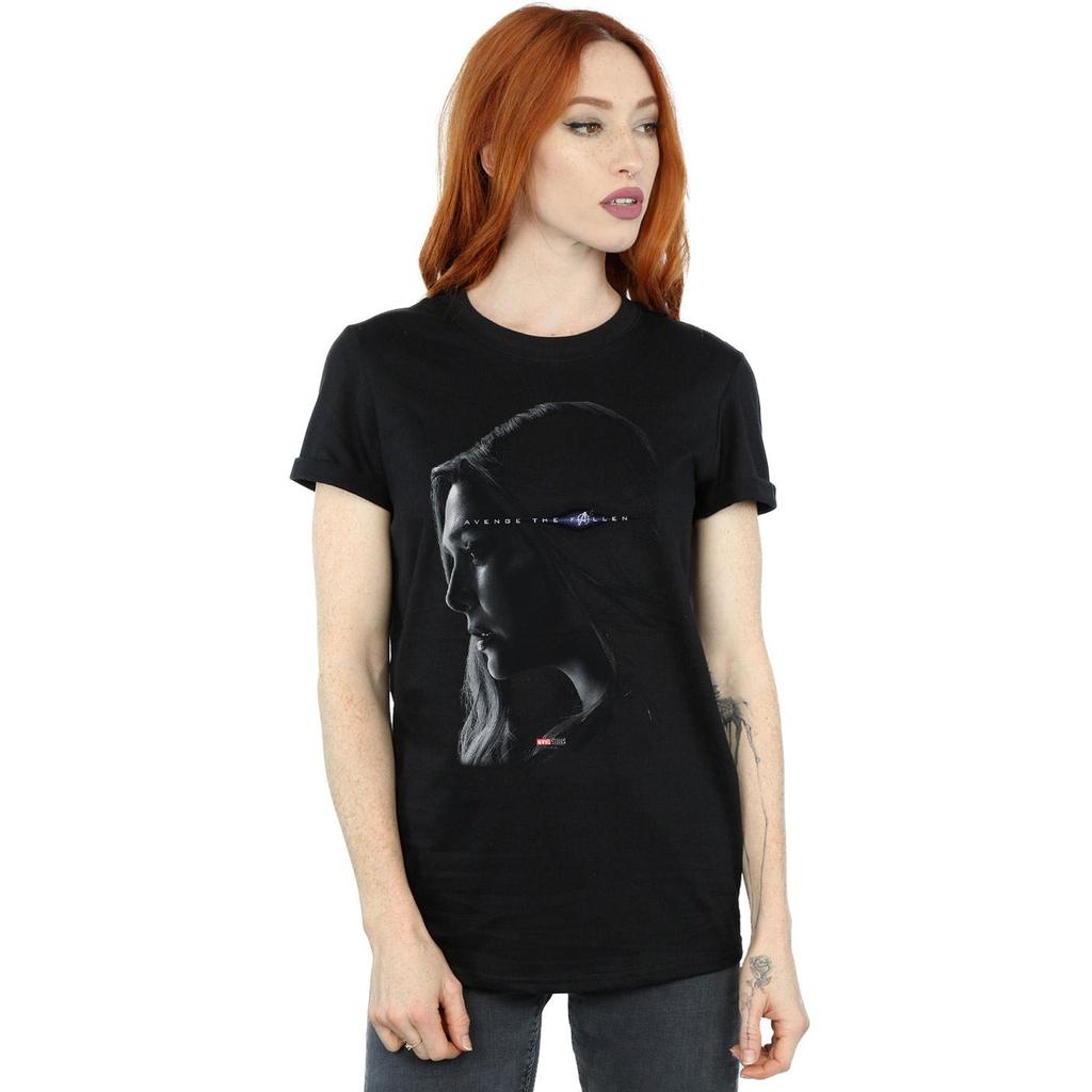 Marvel Womens/Ladies Avengers Endgame Avenge The Fallen Scarlet Witch Cotton Boyfriend T-Shirt