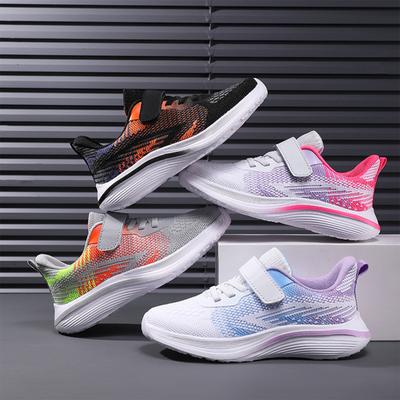 Children's Fashion Sports Shoes Indoor Shoe Trainer Lightweight Breathable Mesh Road Thick Bottom Running Shoes