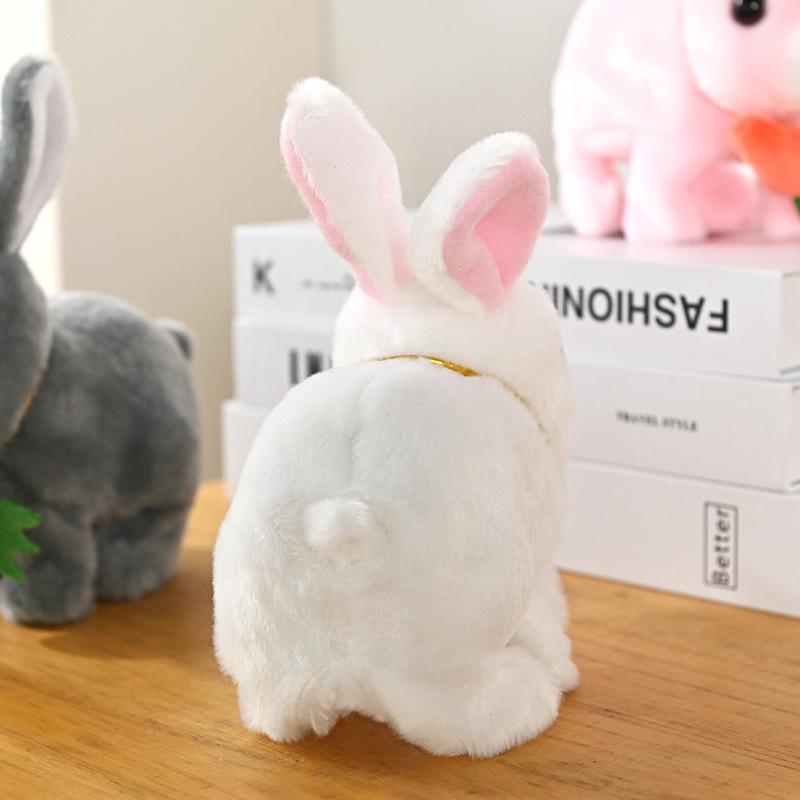 Plush Electric Toy Carrot Rabbit Simulation Pet for Kids