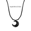 Resin Cat Eye Moon Necklace Black/White Moon Pendant Necklace Jewelry New Chinese Style Simple Clavicle Chain Women Men