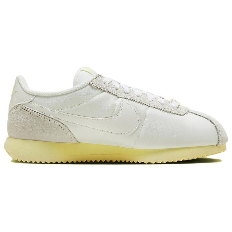Nike Zapatillas Cortez Blancas/Amarillo Pálido para Mujer HF6410-118