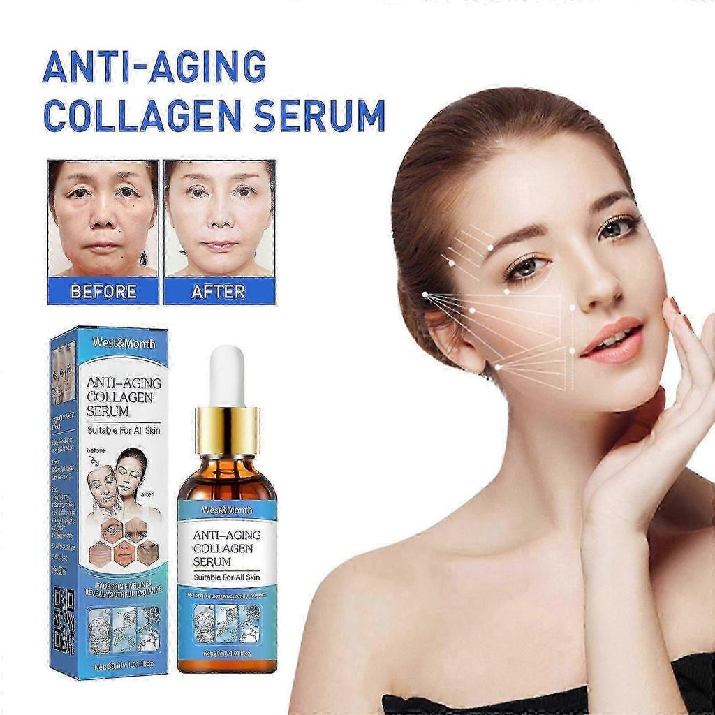 West&Month Collagen Facial Essence Reduces Fine Lines On The Face, Tightens The Skin And Improves Dull Skin