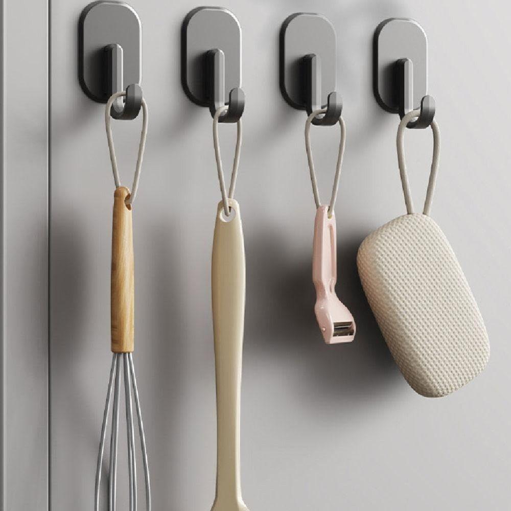 1/2/3/4PCS Heavy Duty Wall-mounted Hook Key Hanger Bathroom Hangers Magnetic Hook for Refrigerator