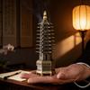 Classical Alloy Wenchang Tower Incense Burner For Home Office Decor And Spiritual Use
