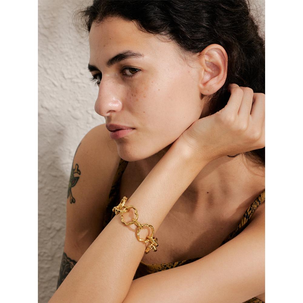 Yhpup High Quality Stainless Steel Handmade Chain Bracelet Bangle Waterproof Texture Toggle-Clasps Wrist Jewelry Exclusive Gift
