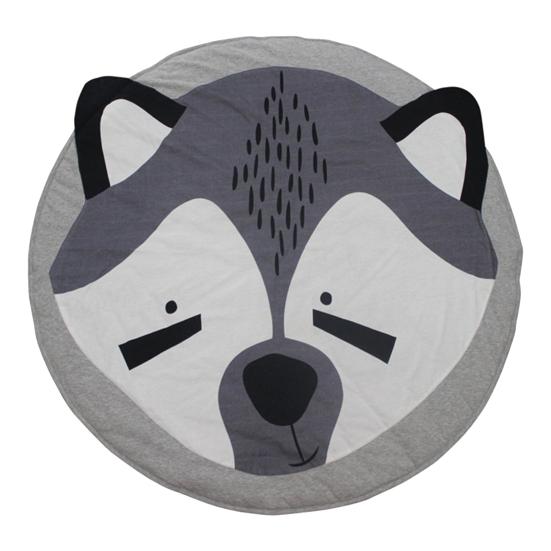 Bebek Oyun Matı Yumuşak Malzeme Bebek Emekleme Pedi Dairesel Tasarım Hayvan Desenli Bebek Aktivite Matı Bebek Emekleme Pedi