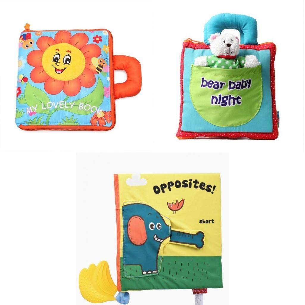 Neues Stoffbuch für Kinder Reißfestes Blumen-Spielzeug Stoffbuch Baby-Spielzeug Frühpädagogisches Stoffbuch