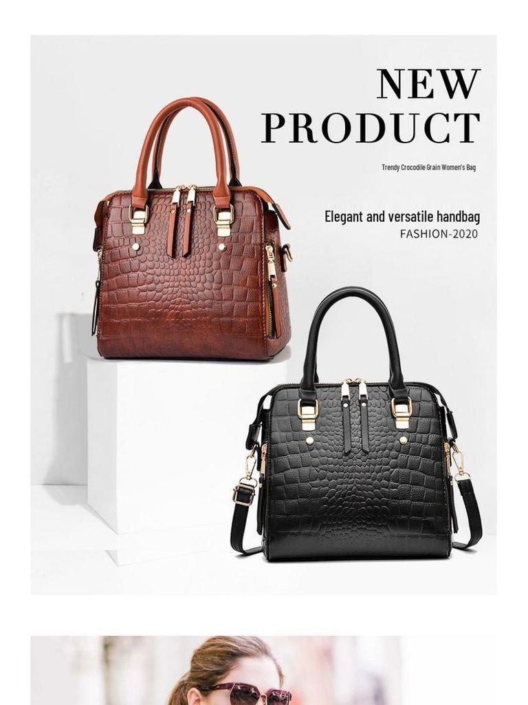 Textured Stone Pattern Korean Style Women's Crossbody Shoulder Handbag