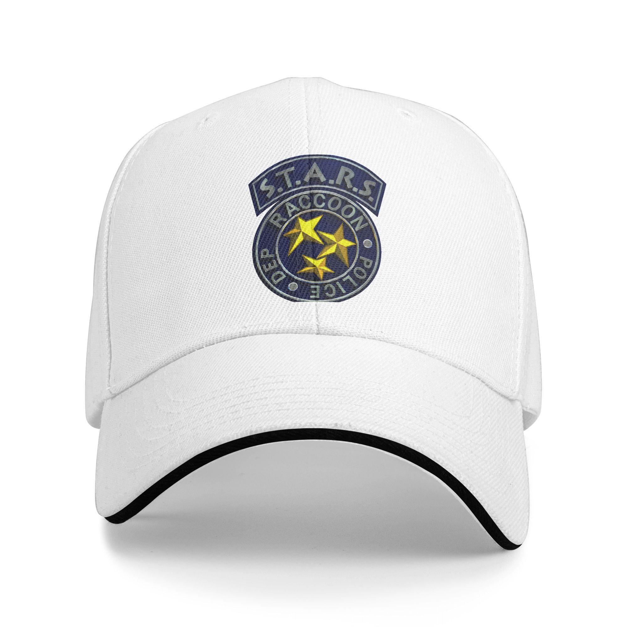 

STARS Raccoon Police Department R.P.D. Baseball Cap Casual Sandwich Cap Unisex Adjustable Dad Hat Travel Gift One Size белый