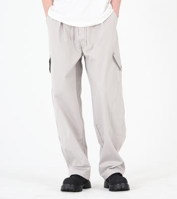 Beoteunseoul Elastic String Cotton Pants (Light Gray)