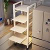 Pull-Out Design Kitchen Storage Rack Space Saving Multi-Tier Shelves Kitchen Organizer Rack Sturdy Construction Rolling Cart