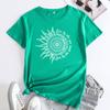 Summer Round Neck Letter Printed Top Fashionable Casual Short Sleeved Women's Pure Cotton T-shirts