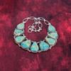 Blue Sea Sediment 925 Solid Sterling Silver Necklace Adjustable, Chain Necklace Handmade Gemstone, Gift For Mom Antique Jewelry