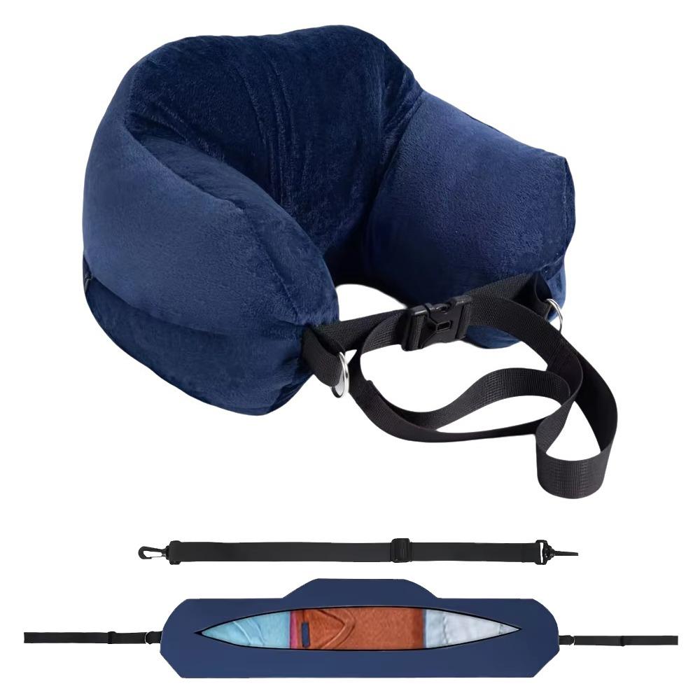 Adjustable Fillable Neck Pillow Washable Self-filling Neck Pillow Cover Plane Trips