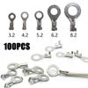 100Pcs Brass Ring Lugs Tinning Wire Connector Durable Crimp Terminal