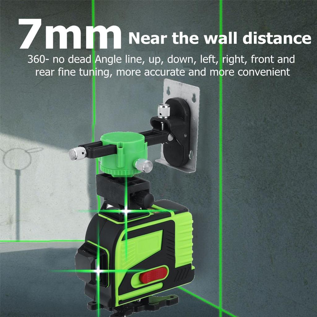 16 Line Laser Level Green Laser Level Line 4D Self-Leveling 360 Horizontal Vertical Cross Super Powerful Laser Level Remote Control 4000mAh Battery