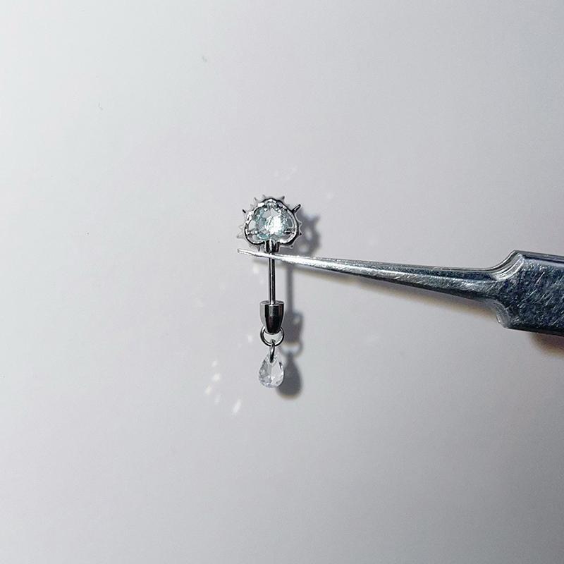 

Heart Water Droplet Ear Bone Nail Titanium Steel Earrings For Women Versatile Earrings Jewelry Accessories Gifts