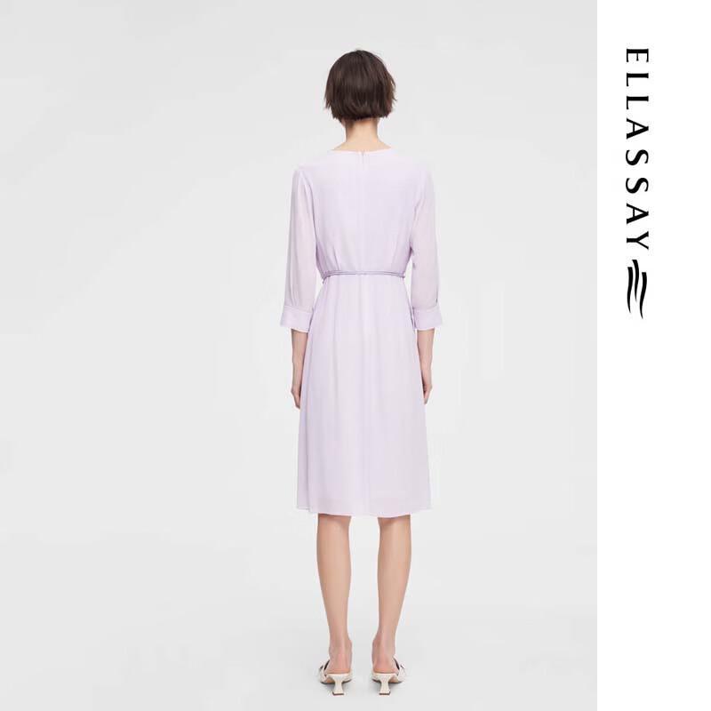 ELLASSAY Women's Elegant Mid-Length Silk Dress