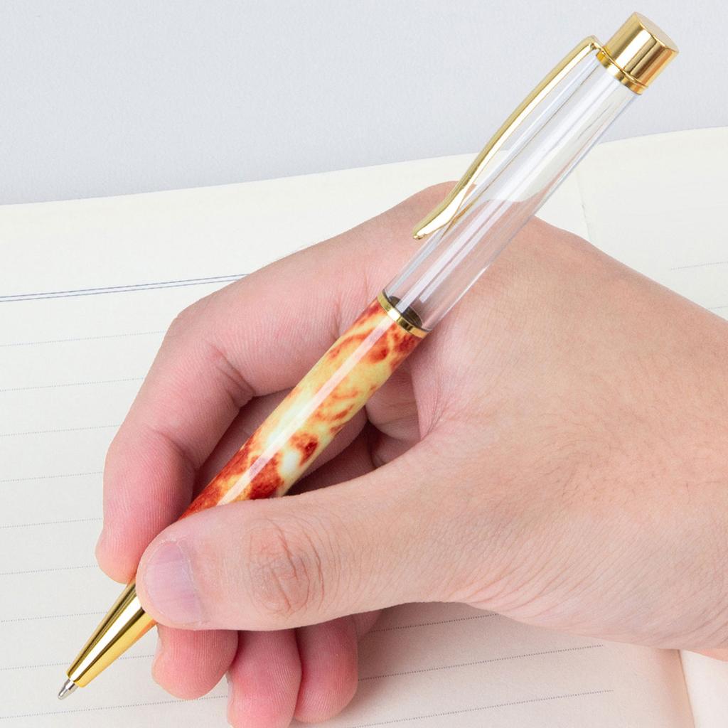 6 ks Neobvyklá kuličková pera s kovovým klipem na pero, Kancelářské podpisové pero, Otočný mechanismus, Hrot 1,0 mm, Píše hladce pro ženy, dívky