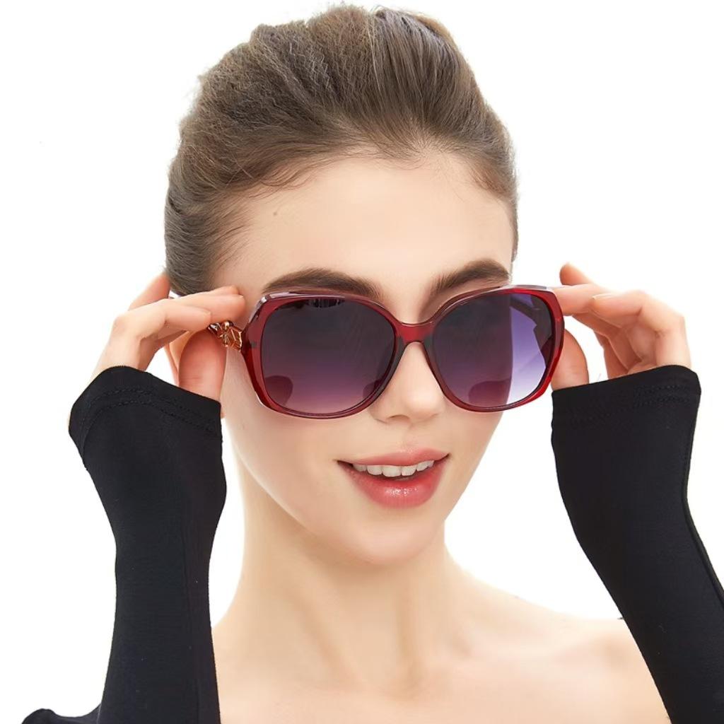 Women'S Sunglasses Classic Sunglasses Model Large Frame Skinny Face Shading Uv Protection