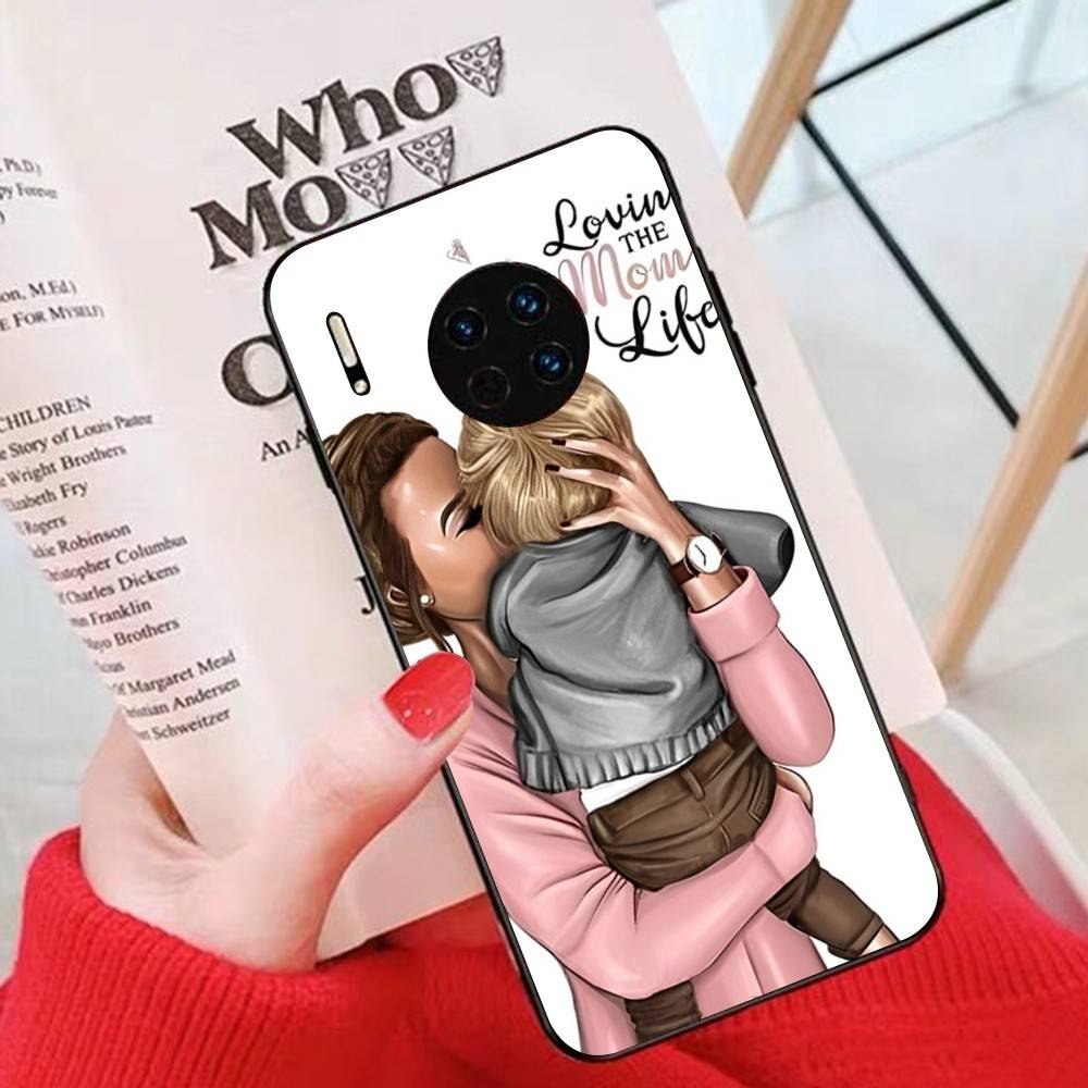 

Funny Baby Mom Girl Boy Phone Case For Huawei P 8 9 10 20 30 40 50 Pro Lite Psmart Honor 10 Lite 70 Mate 20lite Huawei P40 Pro