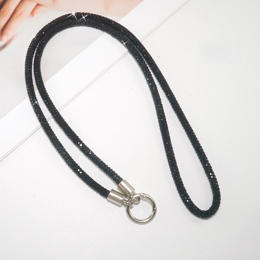 Laccetto per Telefono in PVC con Diamanti e Porta Carte per Uomini Donne Accessorio da Viaggio all'Aperto