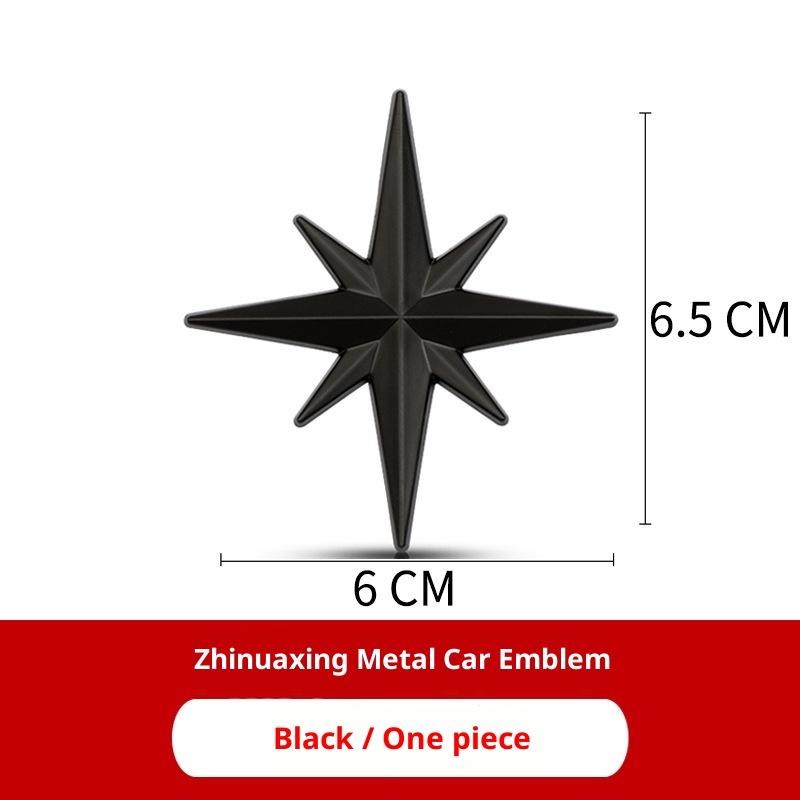 1Pcs Car Badge Emblem Sticker 3D Metal Car Decoration Metal Guide Star Adhesive For Universal Cars Moto Bike Car Styling
