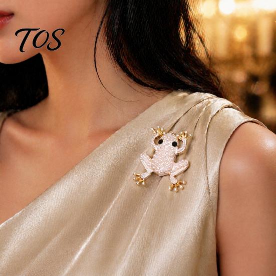 Funky Toad Earrings Frog Jewelry for Women, Rhinestone Stud Earrings, Sparkly Cute Niche Aesthetic Accessories Animal Brooch Pin, Vintage Boho Summer