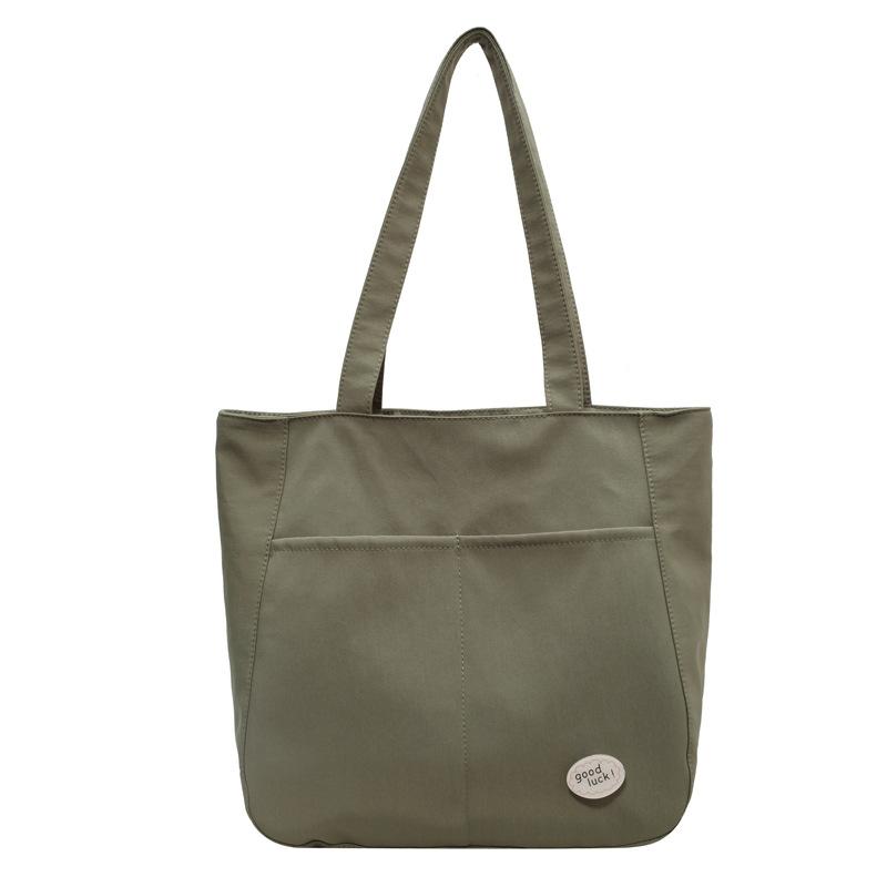 Studentská třída Velkokapacitní přenosná taška Dámská plátěná taška přes rameno