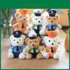 Adorable Plush Police Bear Keychain Cute Stuffed Animal Doll For Bags And Keys