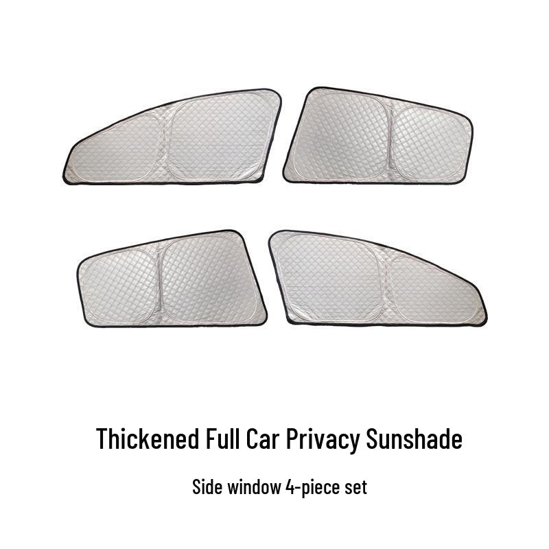 Tesla Model 3/Y Full Blackout Anti-Peeping Sunshade Curtains for Side Windows and Windshield