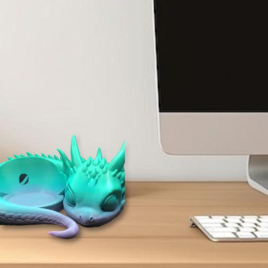 3D Printed Dragon Speaker Stand Lying Dragon Smart Speaker Base Cartoon Dragon