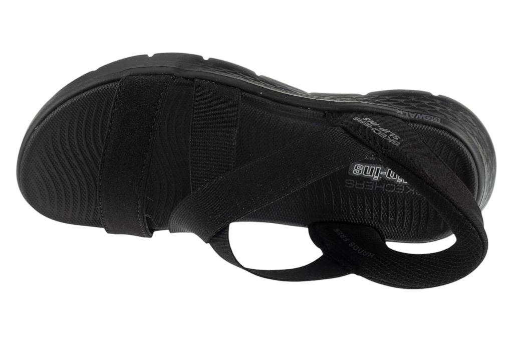 Skechers Slip-Ins: Go Walk Flex Sandal - Glimmer Up, Womens Black Sandals