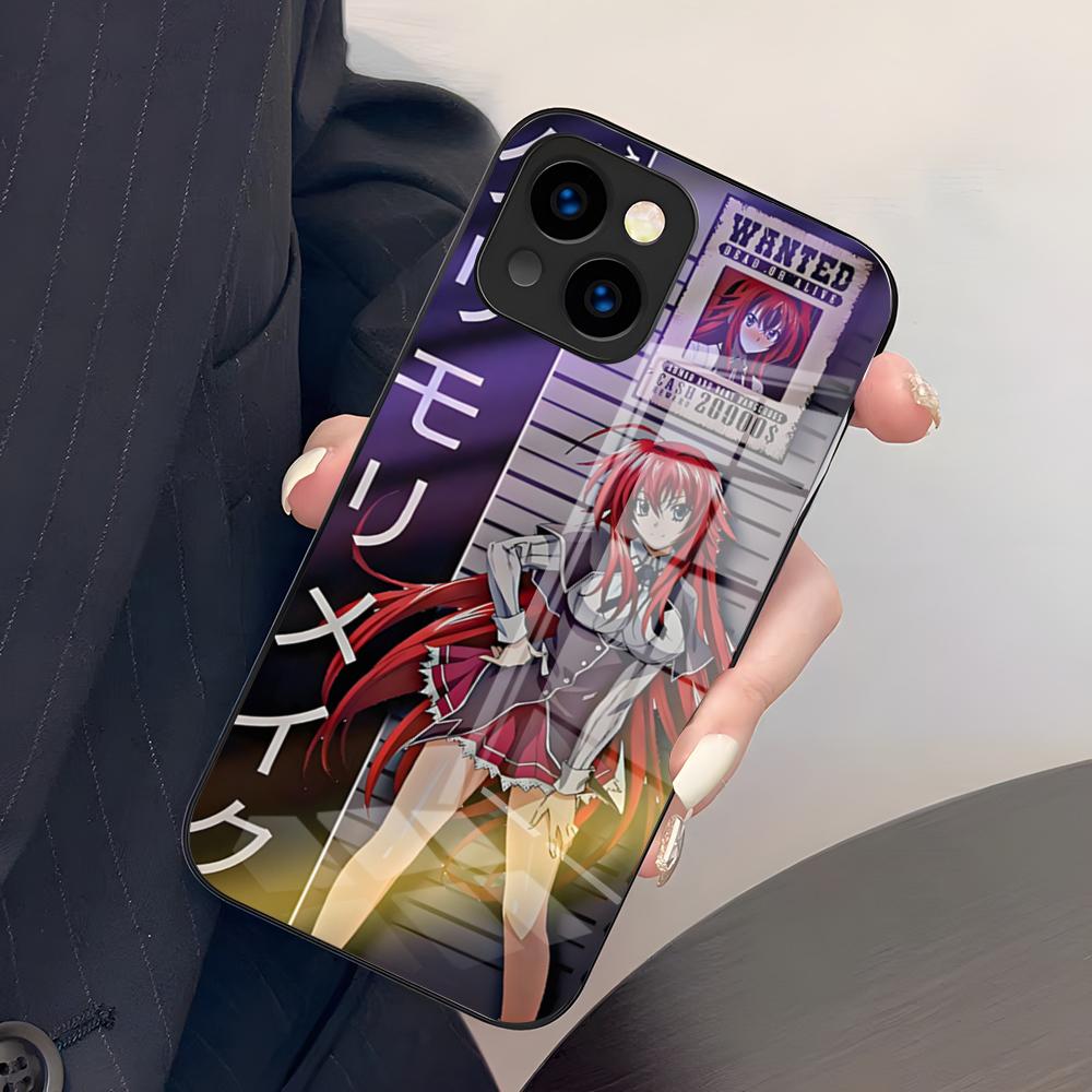 High School DxD Rias Gremory Phone Case For IPhone 17 Pro Max 15 Pro 16 14 Plus 12 13 Mini 11 Pro Shockproof Glass Cover