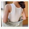 One Piece Bra Sexy Sleeveless Vest Women's Outerwear Underwear Summer Spicy Girls Pure Desire Short and Unique Round Neck Top