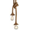Okuchodo Hemp Rope Pendant Light, 2 Lights, E26 Base, Fixture Only, No Installation Required, Modern Interior, Simple Ceiling Lighting, LED