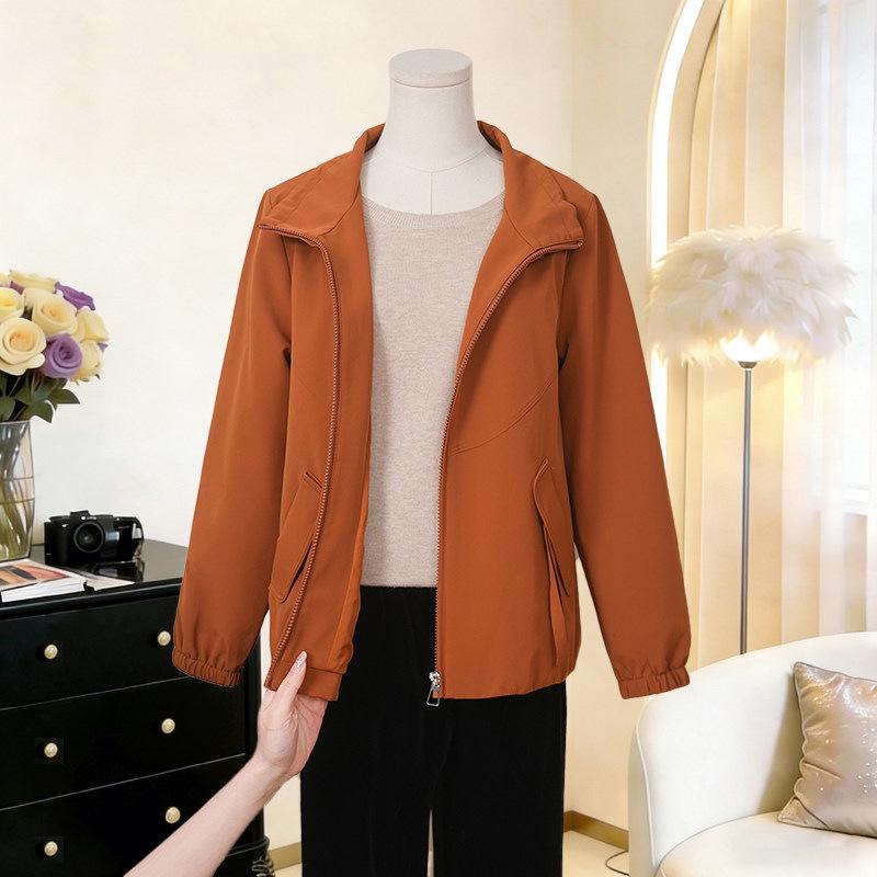 

Stylish Hooded Jacket for Middle-Aged Moms - Spring/Autumn 2026 Collection, Casual Loose Fit for Mother s Day 4XL (150-165 jin)
