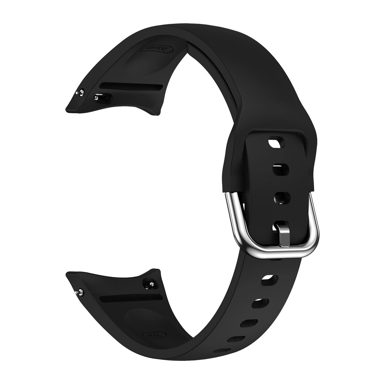 

Силиконовый ремешок для Samsung Galaxy Watch 7/6, Классический Минималистичный, Дышащий, Не вызывающий потливость, Для спорта и бизнеса, Многоцветный ремешок Watch4 Classic 46mm чёрный