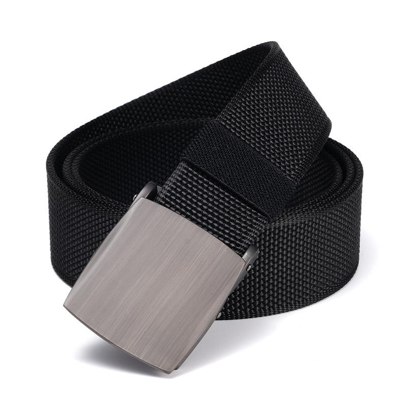 New Trouser Belt Tactical Alloy Automatic Buckle Nylon Belt Men's Canvas Belt Outdoor Workwear Men's Belt